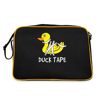 Funny Duck Tape Shirt - Duck Pun T Shirt - Duck Lo - Retro Bag - black/gold - Back