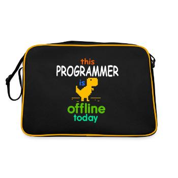 Programmierer ist offline - Retro Tasche - Schwarz/Gold - Hinten