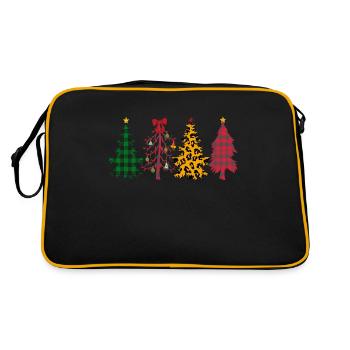 Noël sapin tenue de Noël Père Noël - Sac Retro - noir/or - Dos