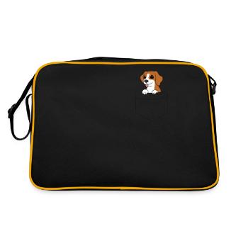 Jack Russell Terrier chien dans la poche Jack - Sac Retro - noir/or - Dos
