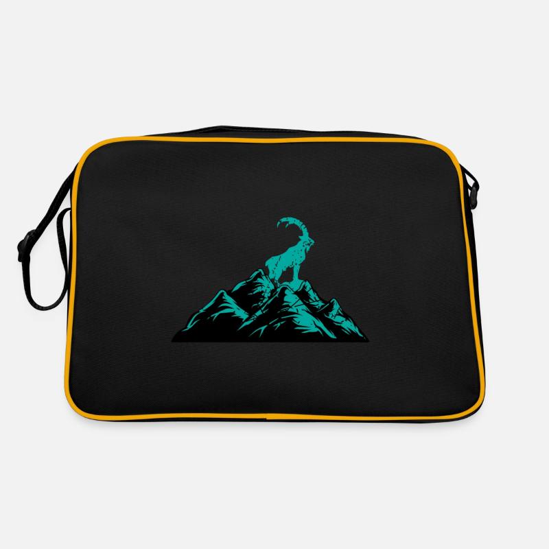 Steinbock Wandern Wanderer Berge Geschenk Retro Tasche