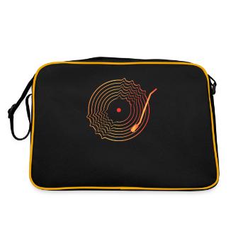 Disque vinyle - Sac Retro - noir/or - Dos