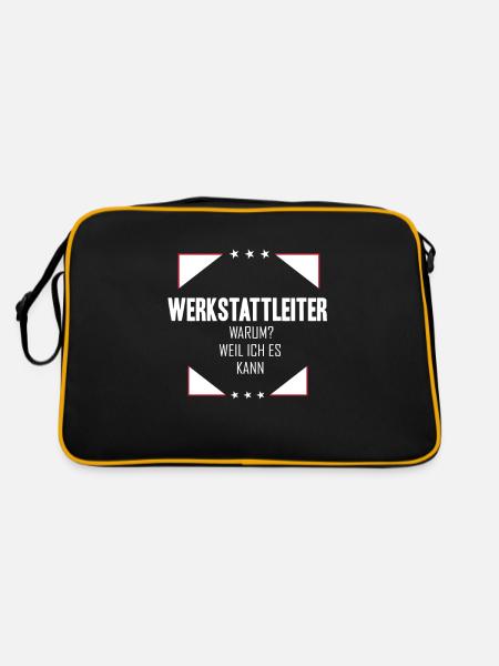 Werkstattleiter - Retro Tasche - Schwarz/Gold