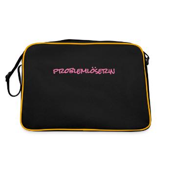 Problemlöserin Problemlöser - Retro Tasche - Schwarz/Gold - Hinten