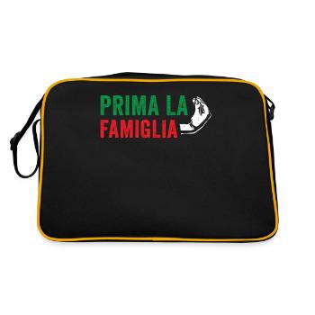 Chemise Prima La Famiglia - Cadeau Italien - Famille F - Sac Retro - noir/or - Dos