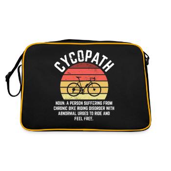 Cycopath Funny Cycling and Bicycle Riders Bike - Retro Tasche - Schwarz/Gold - Hinten