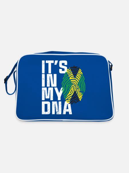 Africa africa gift african clothing - Retro Bag - blue/white - Back