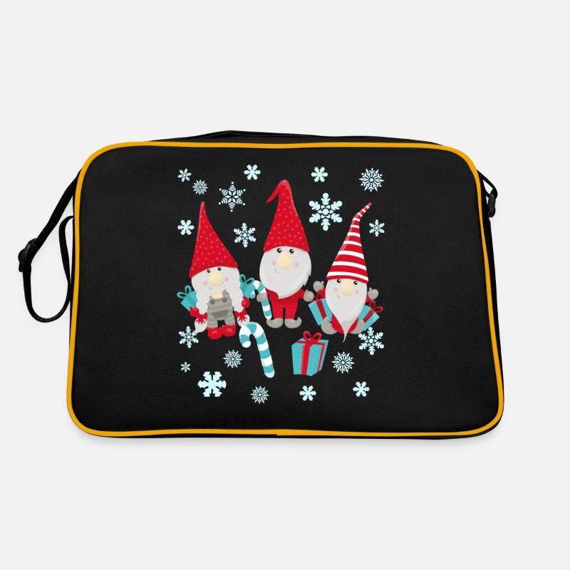 Cute Gnomes Christmas Present Present Idea Retro Bag