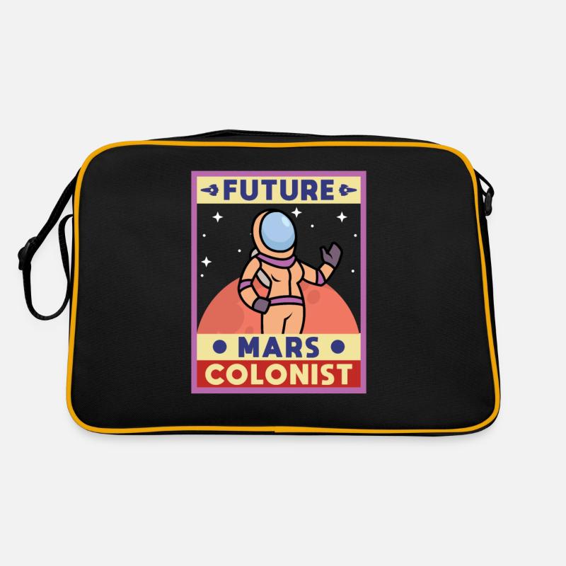 Mars Astronautin Geschenk Retro Tasche