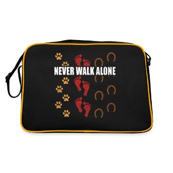 Equine Horse Riding Pony Equestrian Equestrian Gift - Retro Bag - black/gold - Back