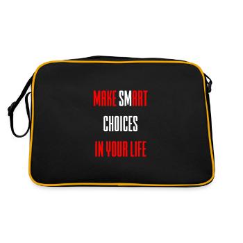 Make Art Choices In Your Life für Künstler - Retro Tasche - Schwarz/Gold - Hinten