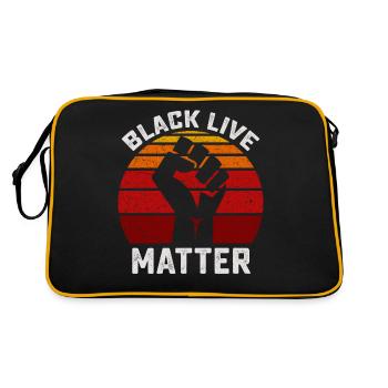 Vintage Black Lives Matter - Sac Retro - noir/or - Dos