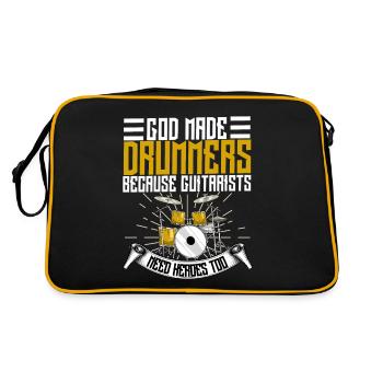 Batterie la musique drum n bass batterie cymbales - Sac Retro - noir/or - Dos