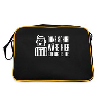 Basketball Schiedsrichter Schiri - Retro Tasche - Schwarz/Gold - Hinten