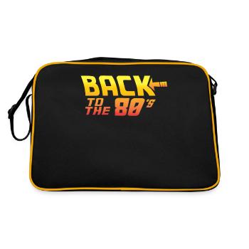 80s 80s costume 80s party 80s hits - Sac Retro - noir/or - Dos
