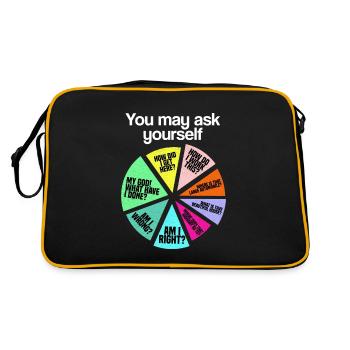 Sie können sich fragen: Persönliche Einführung Cha - Retro Tasche - Schwarz/Gold - Hinten