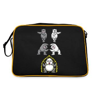 Funny Panda Fusion Polar Bear Transformation - Retro Bag - black/gold - Back