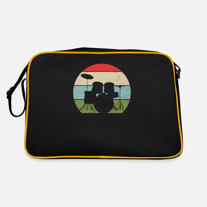 Drummer Drums Retro Sunset Drumset Retro Bag