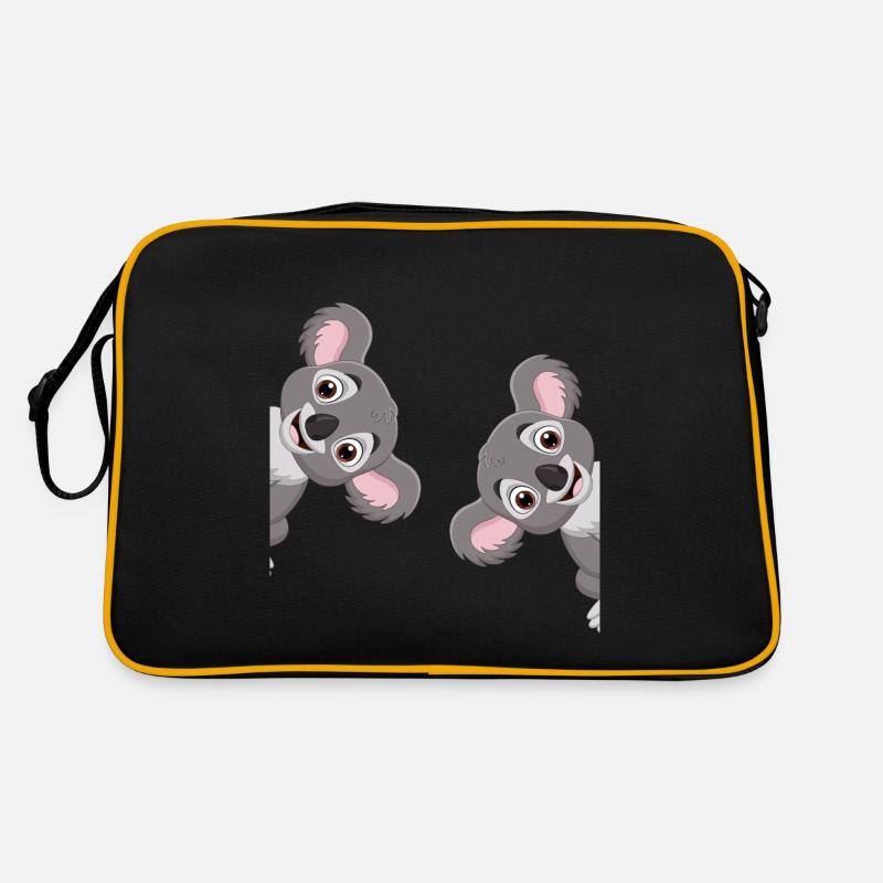 Koala - Retro Tasche - Schwarz/Gold