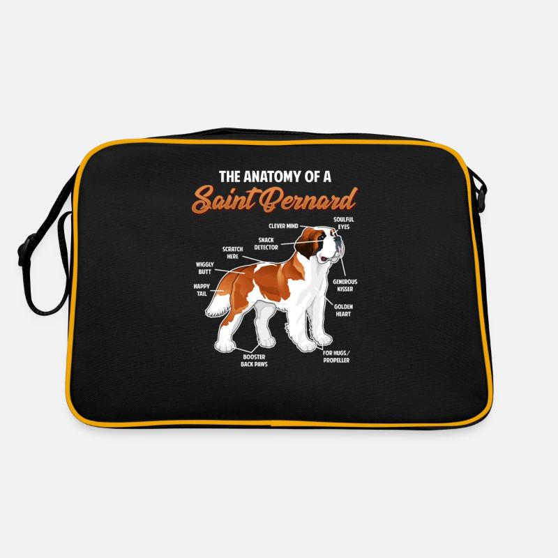 Anatomie d’un chien de Saint-Bernard Sac Retro