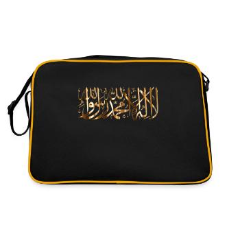 Chahada d’or Prière Tshirt muslim - Sac Retro - noir/or - Dos
