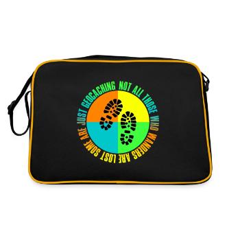 Chasse au trésor avec des amis cadeaux de géocaching GPS - Sac Retro - noir/or - Dos