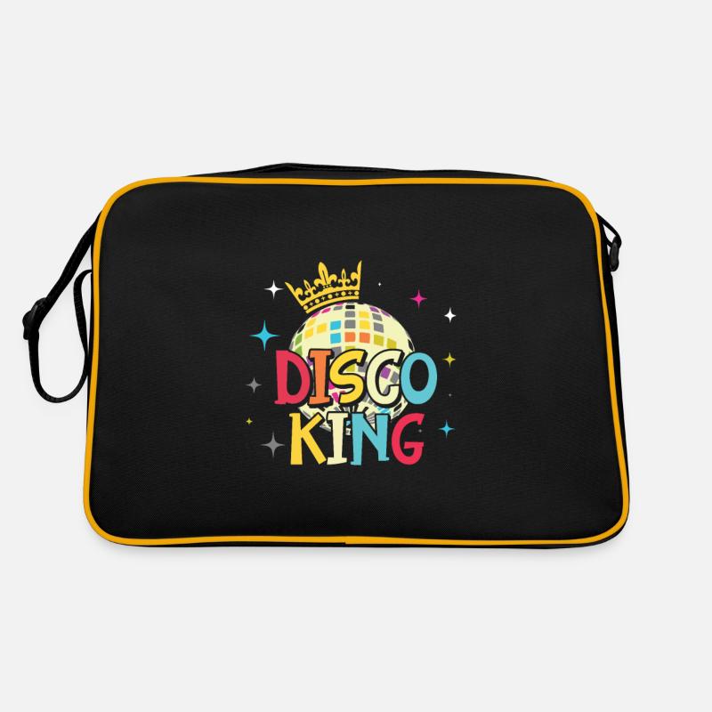 Disco King Dancing Party Vintage Retro 80er 90er - Retro Tasche - Schwarz/Gold