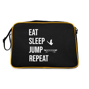 Eat Sleep Jump Repeat Trampoline Jumping Fitness - Sac Retro - noir/or - Dos