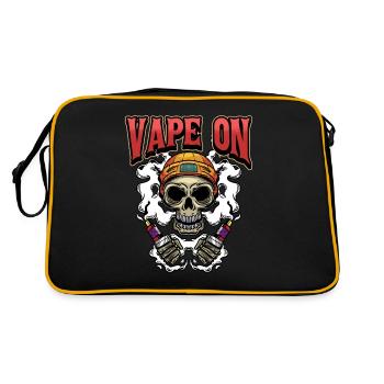 Vape vaping steamer vaping saying gift - Retro Bag - black/gold - Back