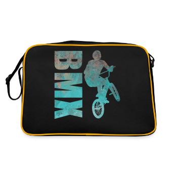 Idée cadeau vélo BMX freestyle sport - Sac Retro - noir/or - Dos