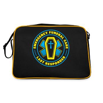 Last responder funeral director embalmer mortician - Retro Bag - black/gold - Back