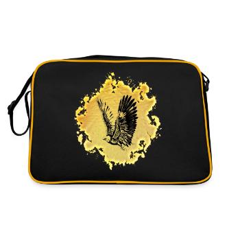 Adler - Retro Tasche - Schwarz/Gold - Hinten