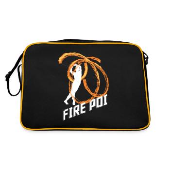 Fire Poi Firebender Artist Gift Fire - Sac Retro - noir/or - Dos