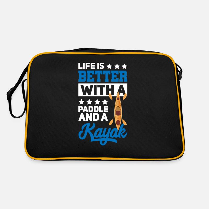 Kayak Kayak Kayaker - Retro Bag - black/gold