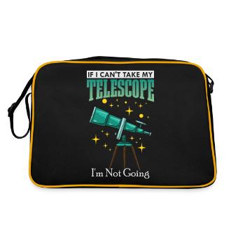 Astronome Astronomy Sternenkunde Telescope Espace - Sac Retro - noir/or - Dos