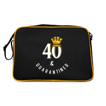 40th birthday - Retro Bag - black/gold - Back