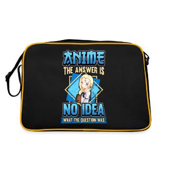 Drôle Anime Otaku Kawaii Weeb disant cadeau - Sac Retro - noir/or - Dos