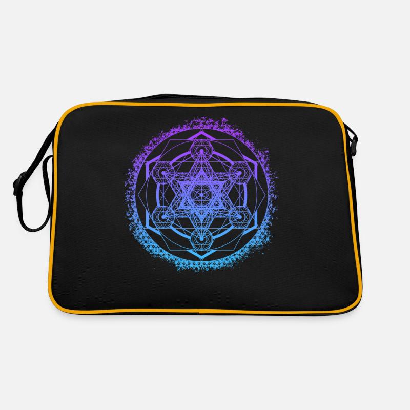Metatron's Cube Gradient Sacred Geometry Symbol Retro Bag
