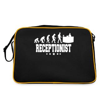 evolution of receptionist - Retro Bag - black/gold - Back