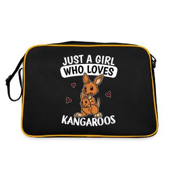 Just A Girl Who Loves Kangaroos Kangaroo Costume - Retro Bag - black/gold - Back