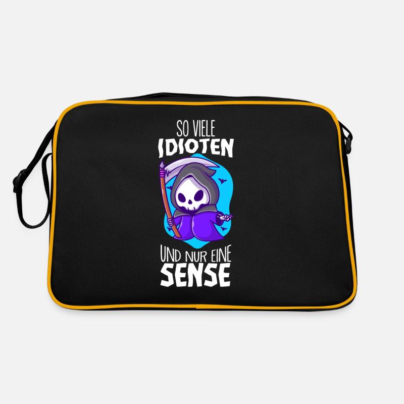 Des phrases drôles - Sac Retro - noir/or