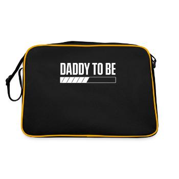Futur Père Papi Papa Fête des Pères Enceinte - Sac Retro - noir/or - Dos