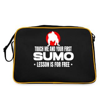 Touch me sumo martial arts wrestling sumotori - Retro Bag - black/gold - Back