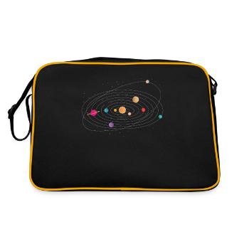 Space Astronomy Milky Way Gift Idea - Retro Bag - black/gold - Back