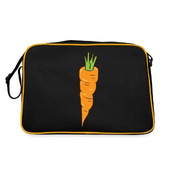 Carotte Halloween Costume Légumes Carottes - Sac Retro - noir/or - Dos