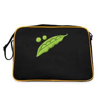 Funny Peas Vegetable Gift Peas Costume - Retro Bag - black/gold - Back