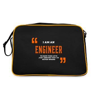 I Am An ENGINEER - ENGINEER Job Gift Funny - Retro Bag - black/gold - Back