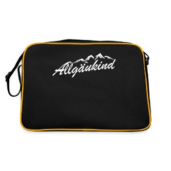 Allgäu & Allgäukind - Retro Tasche - Schwarz/Gold - Hinten