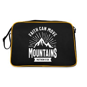 Cadeau chrétien - La foi peut déplacer les montagnes - Sac Retro - noir/or - Dos