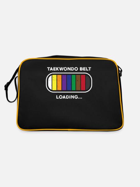 Cool Taekwondo Belts Shirt - Tae Kwon Do Belt Shir - Retro Bag - black/gold - Back